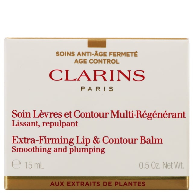 Experience the ultimate hydration and rejuvenation with Clarins Extra-Firming Lip & Contour Balm. This luxurious balm is enriched with nourishing Raspberry Seed Oil and Shea Butter to effectively soothe, smooth, and repair cracked or chapped lips. It also helps diminish fine lines and wrinkles around the lip contour, giving you a youthful appearance. For best results, apply directly to your lips and the surrounding area, gently massaging for optimal absorption. Treat your lips to the care they deserve and enjoy a plump, youthful smile.