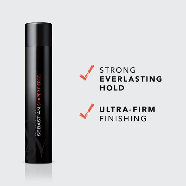 Achieve bold, structured hairstyles with SEBASTIAN PROFESSIONAL Styling Shaper Fierce Hairspray. This ultra-firm finishing spray delivers the strongest hold in the Shaper family, allowing you to freeze any hairstyle in place, no matter the form. Perfect for all hair types, it creates a stunning high-shine gloss that enhances your look. To use, simply spray onto dry hair to build volume and lock in your desired shape. Experience relentless hold for all-day confidence and style.