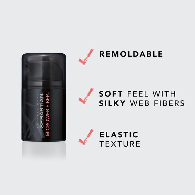 Sebastian Professional Microweb Fiber Hair Texturiser for Flexible Styling Discover the ultimate styling solution with Sebastian Professional Microweb Fiber Hair Texturiser. This innovative product offers a re-mouldable and supple texture, enabling you to create silky, defined styles with ease. The unique 3D weightless Microweb technology weaves seamlessly into your hair, delivering flexible texture and touchable movement. Perfect for all hair types, simply distribute the product in your palms and work it through your hair. Scrunch, press, or twist to bring your desired texture to life, making every day a good hair day.