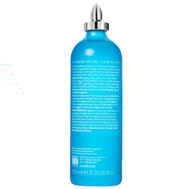 Experience the ultimate detox with ELEMIS Cellutox Active Body Oil. This luxurious oil blends Sea Buckthorn, Sea Fennel, and Juniper to nourish and soften your skin while promoting a toned appearance. The uplifting aroma of Lemon invigorates your senses, leaving you refreshed. Perfect for your anti-cellulite regimen or body cleansing routine, this lightweight oil is easy to apply. Warm a small amount in your hands and massage into areas of concern. ELEMIS prioritizes sustainability by sourcing natural ingredients responsibly. Enjoy smoother, healthier skin while protecting the planet.