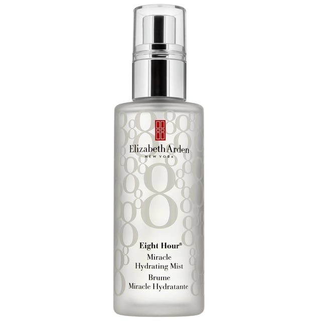 Revitalize your skin with the Elizabeth Arden Eight Hour Miracle Hydrating Mist. This luxurious moisturizing spray delivers instant hydration, awakening your complexion with a nourishing blend of super fruits, soothing aloe, and hydrating glycerine. Infused with invigorating coffee seed extract, this mist not only refreshes your skin but also energizes your senses. Perfect for use after cleansing, toning, or throughout the day, it fits seamlessly into your skincare routine. Experience a burst of hydration and rejuvenation anytime, anywhere.