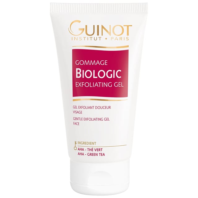 Discover the Guinot Gommage Biologic Exfoliating Gel, a gentle yet effective solution designed specifically for sensitive and reactive skin types. This luxurious gel texture effortlessly exfoliates your complexion by softening the bonds between dead skin cells, ensuring a smooth and revitalized appearance. Infused with natural fruit acids, it not only eliminates dead skin but also boosts cell regeneration for a healthier glow. For optimal results, apply once or twice weekly on your face and neck, massage until transformed into a liquid, and rinse thoroughly. Reveal radiant skin with Guinot!