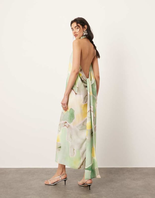 Dresses by ASOS EDITION When the dress code means a dress All-over print Halterneck style Sleeveless style Open back Regular fitSold By: Asos