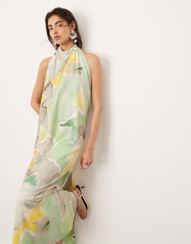 Dresses by ASOS EDITION When the dress code means a dress All-over print Halterneck style Sleeveless style Open back Regular fitSold By: Asos