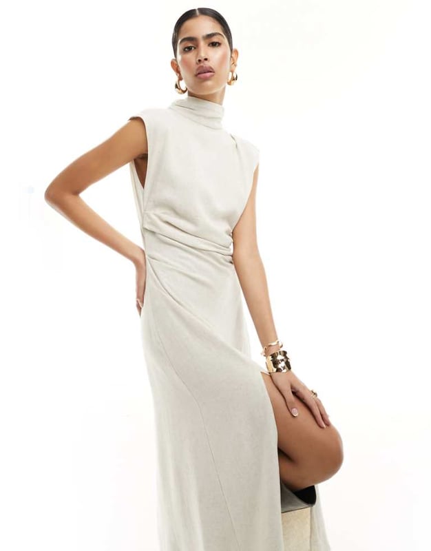 Dresses by ASOS DESIGN Best dressed: secured High neck Cap sleeves Cut-out back Zip-back fastening Regular fitSold By: Asos