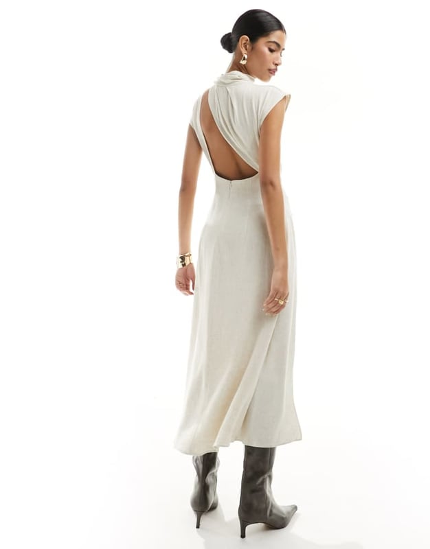 Dresses by ASOS DESIGN Best dressed: secured High neck Cap sleeves Cut-out back Zip-back fastening Regular fitSold By: Asos