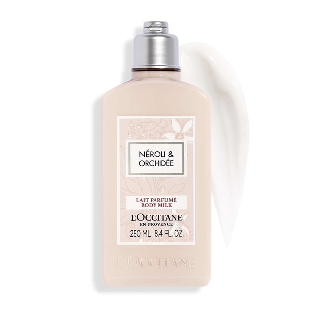 Experience the enchanting blend of L'OCCITANE Neroli & Orchidée Nourishing Body Milk, infused with orange blossom essence from Grasse and soothing white orchid scent. This luxurious body milk deeply hydrates, leaving your skin soft and silky while enveloping you in a captivating fragrance that balances citrus freshness with floral heart notes. Packaged in a bottle made from 30% recycled plastic, it is recyclable where local facilities permit. Indulge your senses while caring for the environment.