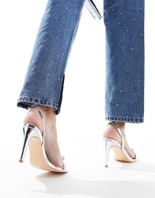 Shoes by Glamorous Give your feet some airtime Adjustable strap Pin-buckle fastening Bow detail Open toe Stiletto heelSold By: Asos