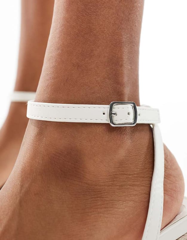 Shoes by Glamorous Style with sunshine Ankle strap Pin-buckle fastening Open toe Platform sole High block heelSold By: Asos
