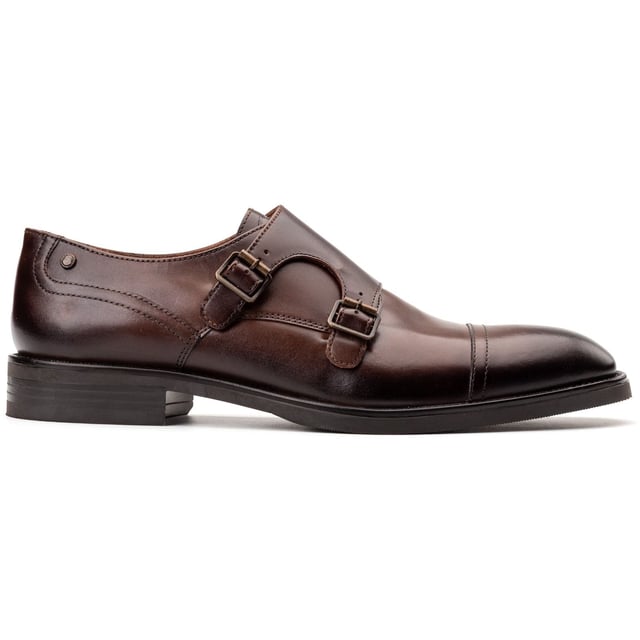 Up your style with Base London's 'Taper' double monk shoes. Crafted from quality leather, with an Ortholite insole and grippy rubber out-sole, they combine comfort and class. Perfect for shutting down the boardroom or owning the wedding dance floor.