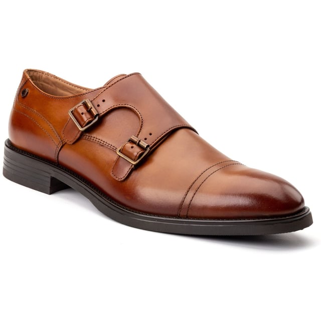 Up your style with Base London's 'Taper' double monk shoes. Crafted from quality leather, with an Ortholite insole and grippy rubber out-sole, they combine comfort and class. Perfect for shutting down the boardroom or owning the wedding dance floor.