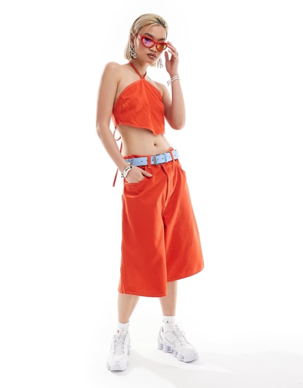 Shorts by Collusion Short cut to summer style Mid rise Belt loops Functional pockets Longline cut Regular fitSold By: Asos
