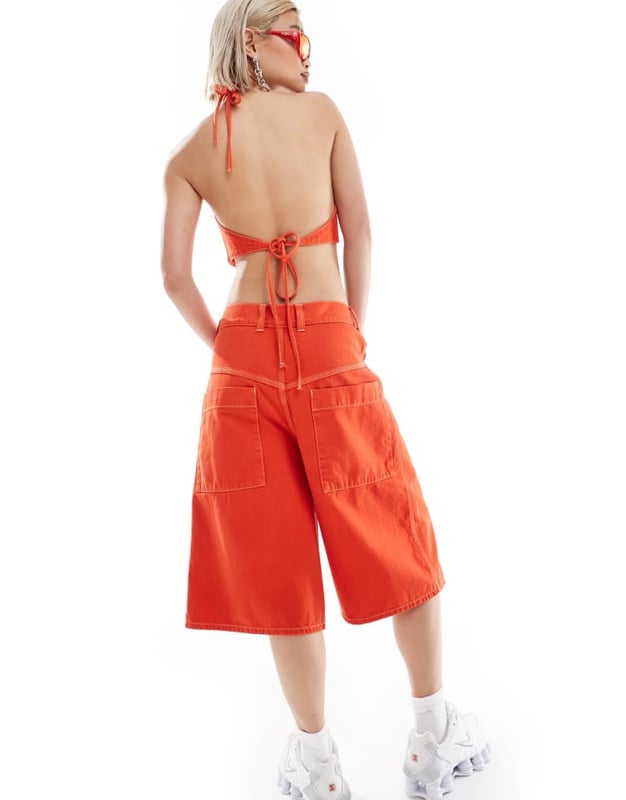 Shorts by Collusion Short cut to summer style Mid rise Belt loops Functional pockets Longline cut Regular fitSold By: Asos