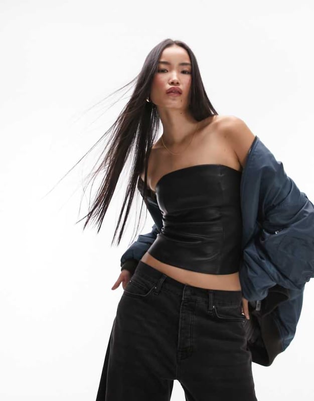 Tops by Topshop Welcome to the next phase of Topshop Bandeau style Zip side Slim fitSold By: Asos