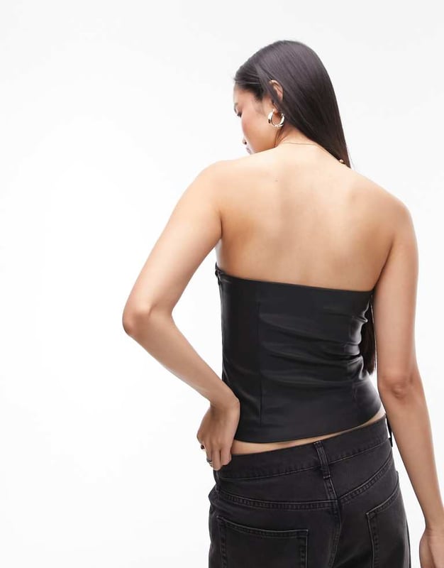 Tops by Topshop Welcome to the next phase of Topshop Bandeau style Zip side Slim fitSold By: Asos