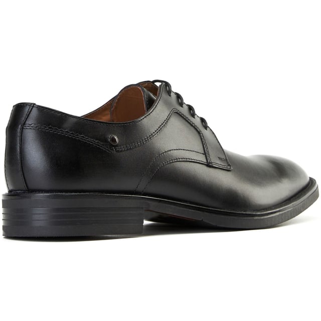 Base London Sleeve Leather Men's Black Lace-Up Shoes Step up your office game with the Sleeve derby shoe. Crafted with sleek leather uppers, a four-lace closure, and Ortholite insole comfort, its slim sole ensures you stay sharp and steady - because confidence starts from the ground up.