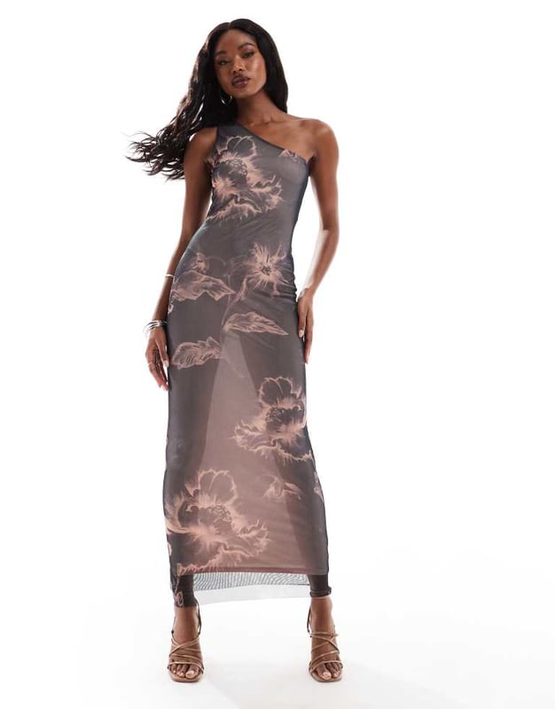 Dresses by ASOS DESIGN BNO, here you come Floral design One-shoulder style Ruched side Slim fitSold By: Asos