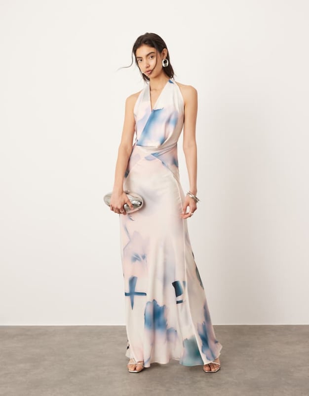Dresses by ASOS EDITION Double-tap worthy Floral design Cowl neck Sleeveless style Open back Slim fitSold By: Asos