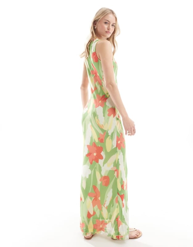 Dresses by Vero Moda Tall Coming soon to your IG feed Floral design Round neck Sleeveless style Slim fitSold By: Asos