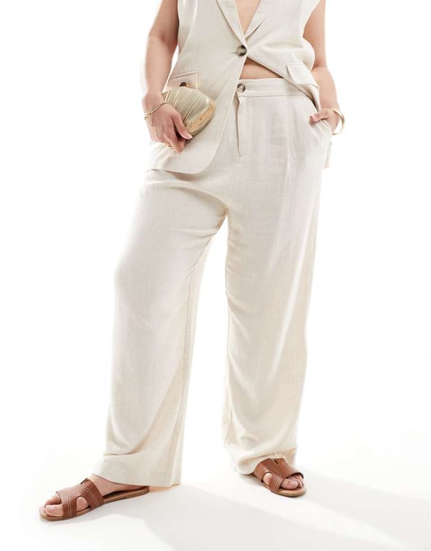 Trousers & Leggings by ONLY Curve Part of a co-ord set Top sold separately Regular rise Concealed fly Side pockets Straight fitSold By: Asos