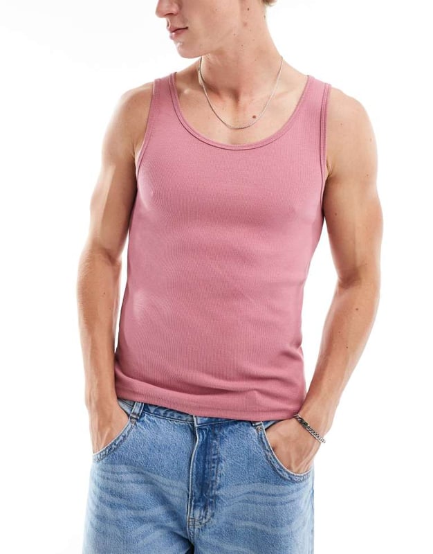 ASOS DESIGN essential 3 pack muscle fit rib vests in multiple colours T-Shirts & Vests by ASOS DESIGN Take it back to basics Pack of three Plain design Round neck Racer back Muscle fitSold By: Asos