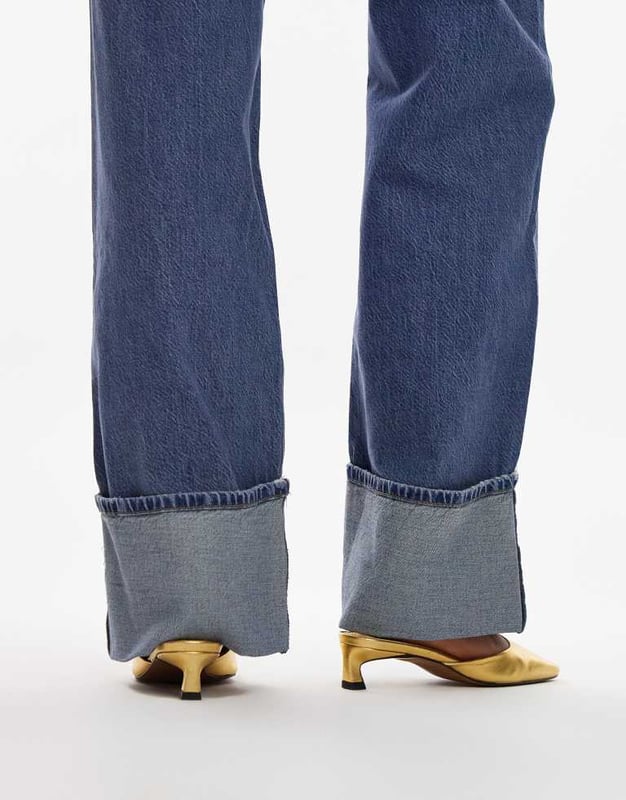 Shoes by Topshop This is Topshop Metallic finish Slip-on style Square toe Flat sole Low block heelSold By: Asos