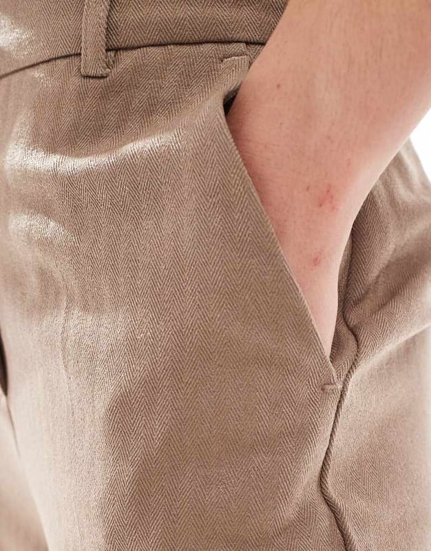 Trousers & Leggings by Vero Moda Part of a co-ord set Blazer sold separately Herringbone design Mid rise Belt loops Concealed fly Pockets to side and reverse Wide legSold By: Asos