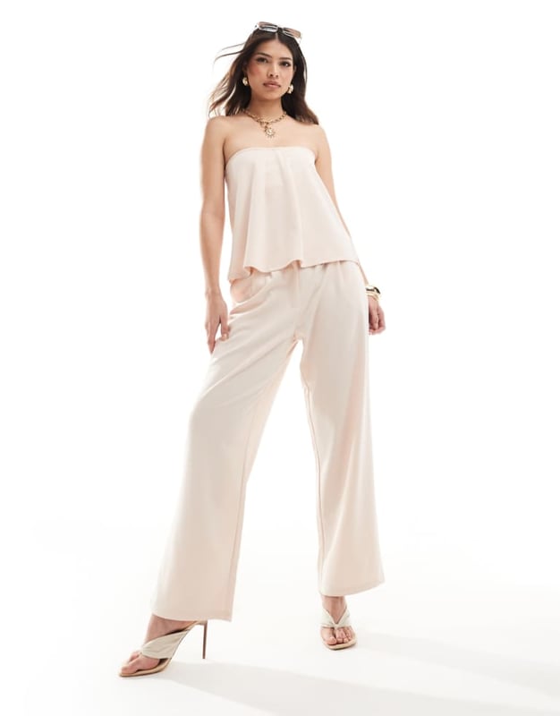 Trousers & Leggings by JDY Part of a co-ord set Top sold separately High rise Belt loops Concealed fly Side pockets Wide legSold By: Asos