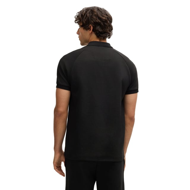 Mens BOSS Philix Cotton-Blend Polo Shirt in Drop-Needle Stretch Fabric in blackAn expertly engineered polo shirt by BOSS Menswear. Featuring a zip placket and logo  this regular-fit piece is created in drop-needle stretch fabric. - Regular fit- Flat-knit collar- Fastening top: Zip closure- Short sleeves- Flat-knit cuffs- Standard length- 74% Cotton  19% Polyester  7% Elastane.  Machine washable.- Ref: 50532954-001