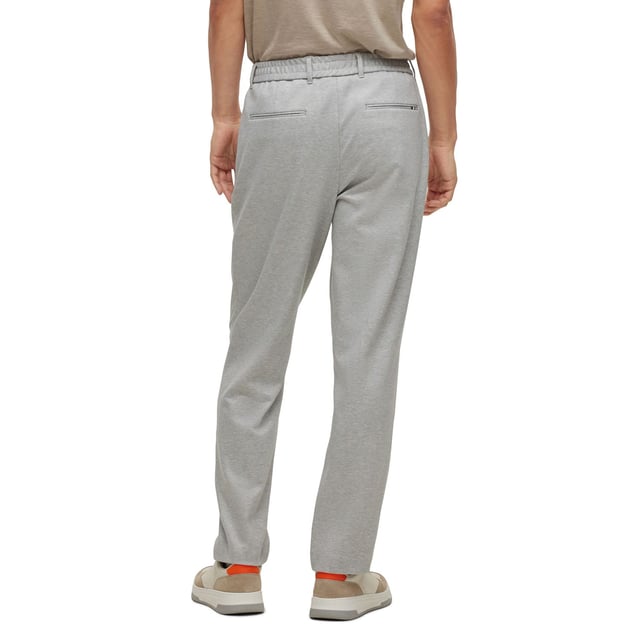 Mens BOSS C-Perin-J-RDS-232 Relaxed Fit Trousers in silver- Relaxed fit- Hook and zip closure- Front slant pockets- Rear welt pockets- 42% Viscose  40% Polyester  17% Polyamide  1% Elastane.  Dry clean- Ref: 50489416-041