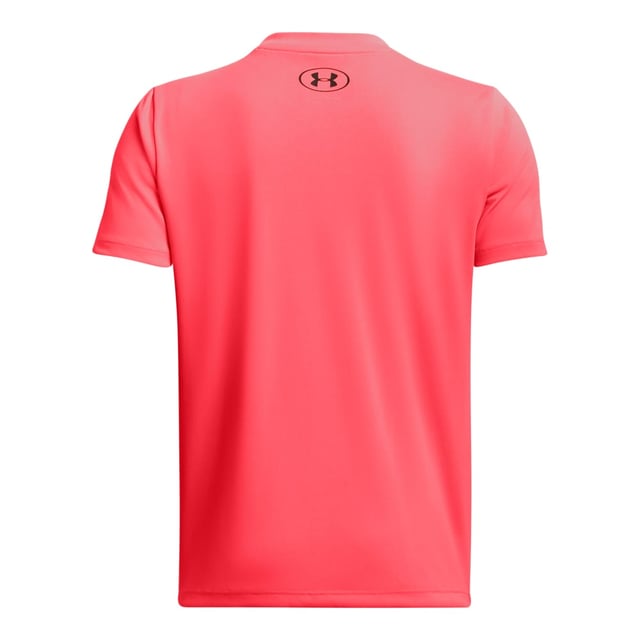 Junior Under Armour Tech-T-Shirt in red- Ribbed crewneck.- Short sleeves.- Branded tape on the shoulders.- UA Tech™ fabric is quick-drying  ultra-soft & has a more natural feel.- Material wicks sweat & dries really fast.