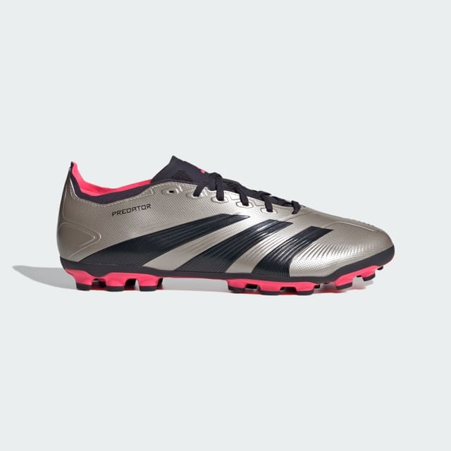 When the goal's in your sights, adidas Predator converts pressure into pinpoint accuracy. The Hybridfeel upper on these League football boots includes an all-over 3D texture and grippy Strikescale fins to improve shooting precision. A specialist artificial grass outsole digs into 2G and 3G pitches so you're always ready to fire.By choosing recycled, adidas are able to reuse materials that have already been created, which helps to reduce waste. Renewable materials choices will help us to remove our reliance on finite resources. Our products made with a blend of recycled and renewable materials feature at least 20% total of these materials.  - Regular fit - Lace closure - Hybridfeel upper with Strikescale elements - 2G and 3G artificial grass outsole - Contains a minimum of 20% recycled and renewable content  Shipped by adidas