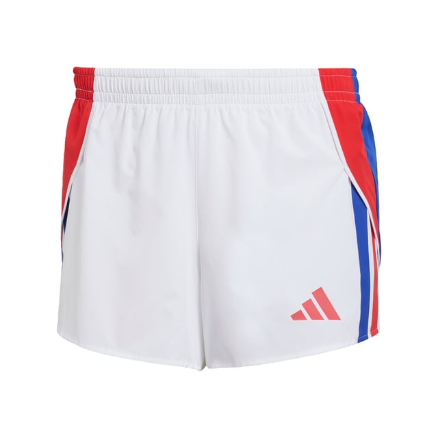 Push forward, but keep your look rooted in running's past. As you make breakthroughs in your running, these adidas running shorts support you with light, breezy comfort. CLIMACOOL wicks and disperses sweat for cool, dry and distraction-free performance. Built-in pockets give you a spot to stow your house key and gels.CLIMACOOL helps you manage sweat with materials that wick and manage sweat quickly. Its fast-dry fibres give you a fresh-skin feel.  - Slim fit - Drawcord on elastic waist - 100% polyester (recycled) - CLIMACOOL - Built-in mesh briefs - Side hem slits - Inner waist pocket - Back zip pocket  Shipped by adidas