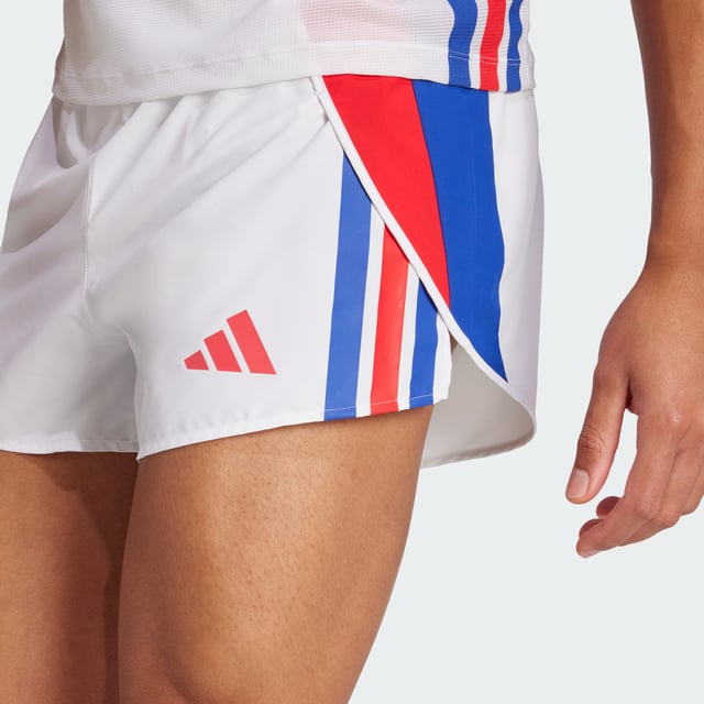 Push forward, but keep your look rooted in running's past. As you make breakthroughs in your running, these adidas running shorts support you with light, breezy comfort. CLIMACOOL wicks and disperses sweat for cool, dry and distraction-free performance. Built-in pockets give you a spot to stow your house key and gels.CLIMACOOL helps you manage sweat with materials that wick and manage sweat quickly. Its fast-dry fibres give you a fresh-skin feel.  - Slim fit - Drawcord on elastic waist - 100% polyester (recycled) - CLIMACOOL - Built-in mesh briefs - Side hem slits - Inner waist pocket - Back zip pocket  Shipped by adidas