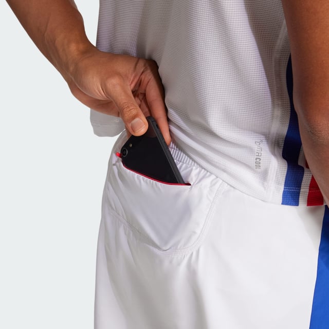 Push forward, but keep your look rooted in running's past. As you make breakthroughs in your running, these adidas running shorts support you with light, breezy comfort. CLIMACOOL wicks and disperses sweat for cool, dry and distraction-free performance. Built-in pockets give you a spot to stow your house key and gels.CLIMACOOL helps you manage sweat with materials that wick and manage sweat quickly. Its fast-dry fibres give you a fresh-skin feel.  - Slim fit - Drawcord on elastic waist - 100% polyester (recycled) - CLIMACOOL - Built-in mesh briefs - Side hem slits - Inner waist pocket - Back zip pocket  Shipped by adidas