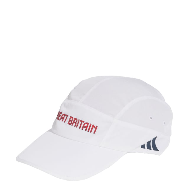 Team GB Running Cap Stay cool as you clock up the miles in this Team GB running cap from adidas. Whether you're hitting the track or pounding the pavement, this cap will keep you cool and focused thanks to HEAT.RDY and a visor that can flip up to offer more airflow. Printed team details show you proudly back UK sport.This product is made with at least 50% recycled materials. By reusing materials that have already been created, adidas help to reduce waste and our reliance on finite resources and reduce the footprint of the products adidas make. - 100% polyester (recycled) - HEAT.RDY - Adjustable brim - Adjustable back closure - Reflective details - Team GB screenprinted graphics Shipped by adidas