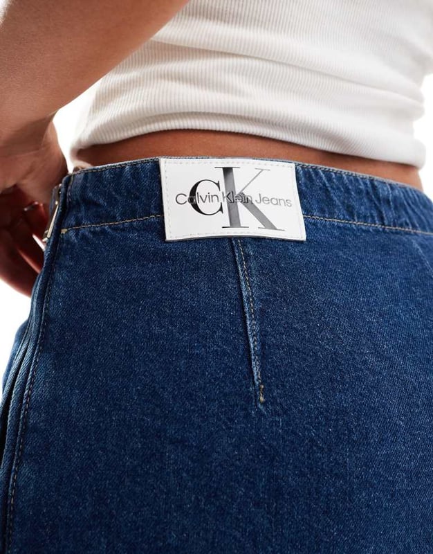 Skirts by Calvin Klein Jeans Skirt season: pending Mid rise Zip-side fastening Branded patch to reverse Regular fitSold By: Asos
