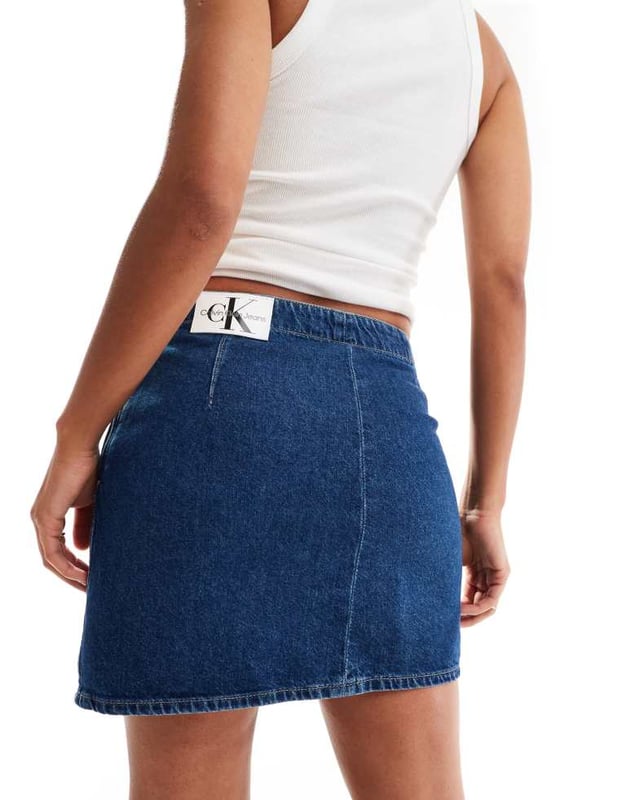 Skirts by Calvin Klein Jeans Skirt season: pending Mid rise Zip-side fastening Branded patch to reverse Regular fitSold By: Asos