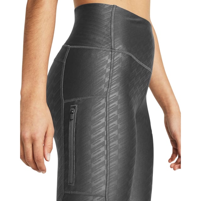 Geef je look tijdens het trainen een level omhoog met deze dames Emboss Tights van Under Armour. Exclusief bij JD in een grijze kleur, is deze nauwsluitende panty gemaakt met UA's HeatGear stof voor zacht en rekbaar comfort dat helpt bij het herstel. De tailleband is hoog en heeft een antisliplaag voor ondersteuning, terwijl zweetafvoerende eigenschappen je koel houden. De panty heeft een klein zakje om je essentials bij de hand te houden en is afgewerkt met het UA-logo op de dij.
