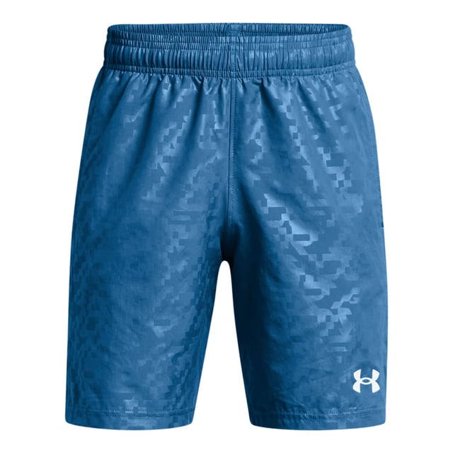 Boy's Under Armour Juniors Woven Camo Shorts in Blue Elasticated waistband.Side pockets.Sweat-wicking tech built-in to keep you comfy and dry.Under armour branding to the leg.Relaxed fit.