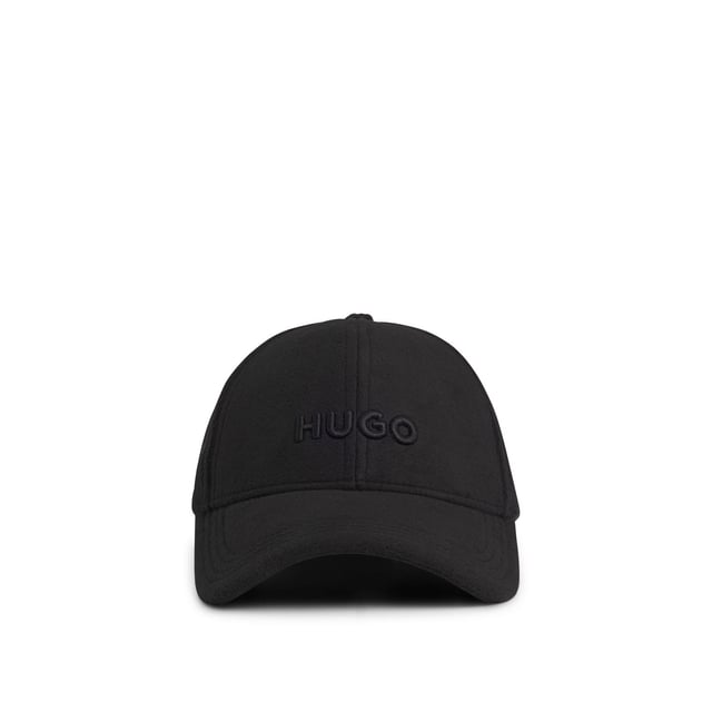 Mens HUGO Jake-FL Fleece Cap with embroidered logo in blackA cosy cap by HUGO. Featuring an embroidered logo  this accessory is designed in soft fleece and trimmed with a branded silicone labelMain material: 100% Polyester.  Lining: 100% Polyester.  Hand wash onlyRef: 50524751-001