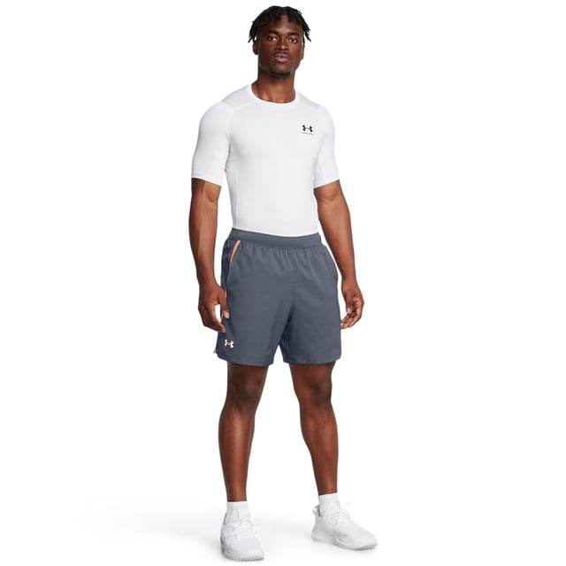 Soft knit waistband with internal drawcord for ultimate comfort & a secure fit.Open hand pockets with right-side internal phone pocket.Internal mesh liner provides added coverage & support.Super-breathable mesh panels provide enhanced ventilation.Material wicks sweat & dries really fast.Woven fabric on outer shorts is lightweight  comfortable & durable.Main body fabric contains at least 90% recycled polyester.