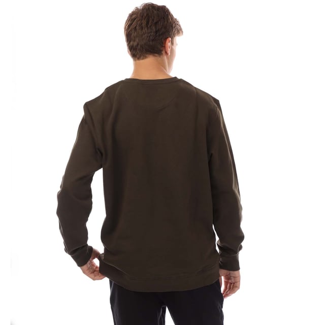 Ribbed crewneck.Ribbed cuffs and hem.Detail stitching at collar and cuff.Regular fit.