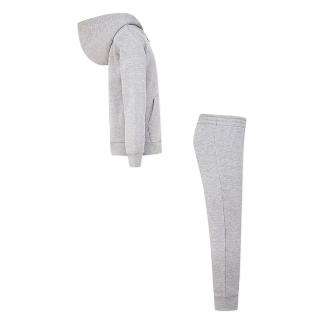Fixed hood.Kangaroo pocket.Ribbed cuffs and hem.Elasticated waistband and cuffs.Printed logo.
