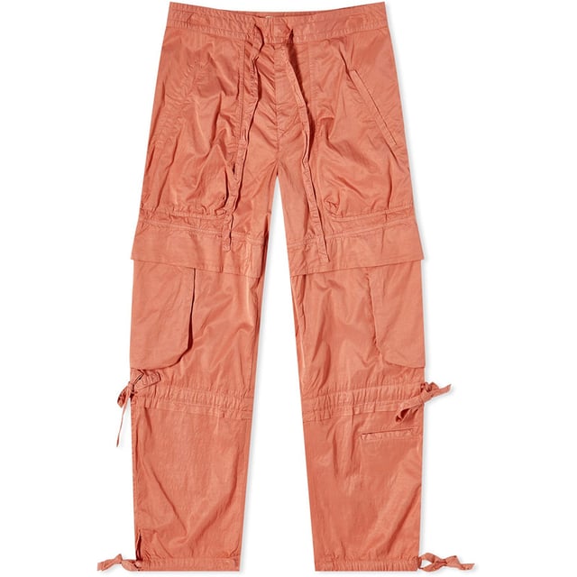 • Brand: Isabel Marant
 • Material: MAIN MATERIAL:60% VISCOSE 21% COTTON 14% SILK 5% ELASTANE
 • Design: Taking the elegant route as as always, these cargo pants are less military and more bohemian with a lightweight silk-blend fabric accented with layered panels and ties at the leg. The level of volume is up to you thanks to drawstrings at the hem.
 • Colour: Peach
 • Style: Drawstring Waist, Leg & Hem, Zip Fly, Cargo Leg Pockets, 2 Side Pockets, 2 Back Pockets,