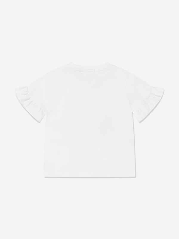 Introducing the exquisite Baby Girls Embroidered Logo T-Shirt by Escada, tailored for the springsummer season of 2025. Crafted with the finest materials, this white tee epitomises chic comfort for the little ones. Key features include Exclusive Embroidery Features a refined, embroidered Escada logo for a touch of luxury. Pristine White Hue Perfect for matching with any outfit, adding versatility to your girl's wardrobe. Ultra-soft Fabric Ensures optimal comfort for all-day wear, ideal for your baby girl's delicate skin.Elevate your child's style with this premium garment today. Perfect for every occasion!