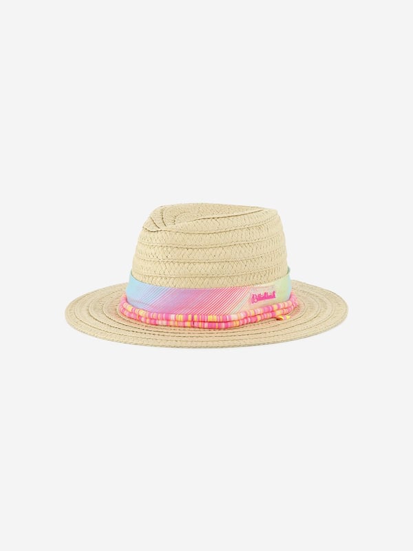 Introducing the exquisite Girls Straw and Tulle Hat in Beige by billieblushthis season's quintessential accessory for the discerning young lady. Elegantly crafted and perfect for SS2025, this hat is the epitome of style meets function. Key features include Chic Beige Palette A timeless and versatile colour to complement any ensemble. Delicate Tulle Detail Adds a touch of fairy tale glamour to the classic straw hat. Lightweight Design Ideal for keeping cool and stylish during warmer days. Durable Construction Crafted to endure the joys of childhood adventures.Elevate her wardrobe with this stunning piece from billieblush. Perfect for garden parties or a sophisticated stroll in the park!