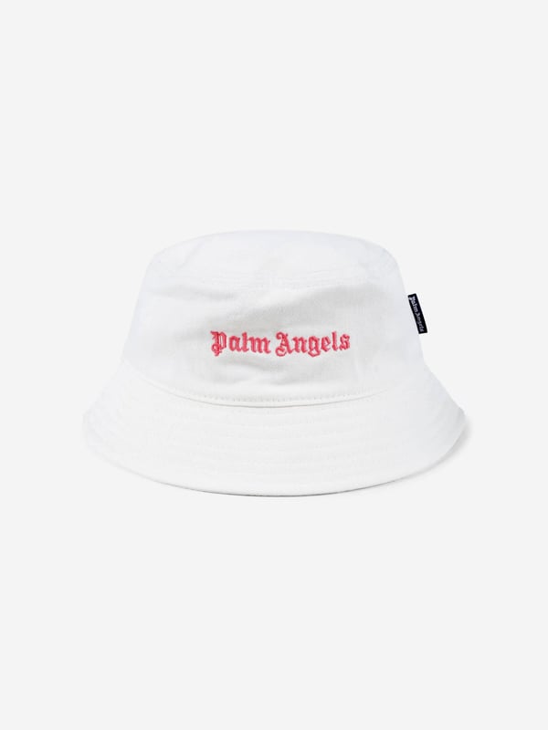 Introducing the Palm Angels Girls Logo Bucket Hat in Ivory, an essential addition to SS2025 girlswear. Perfect for bringing luxury to everyday ensembles, this elegant hat epitomises chic comfort. Key features include Exquisite Ivory Shade A timeless, versatile ivory that complements any outfit. Signature Palm Angels Logo Bold branding offers a distinct, stylish edge. Supreme Craftsmanship Meticulously crafted for durability and a luxurious feel.Elevate your little one's wardrobe with this statement piece from Palm Angels. Order nowwhere style meets sophistication.