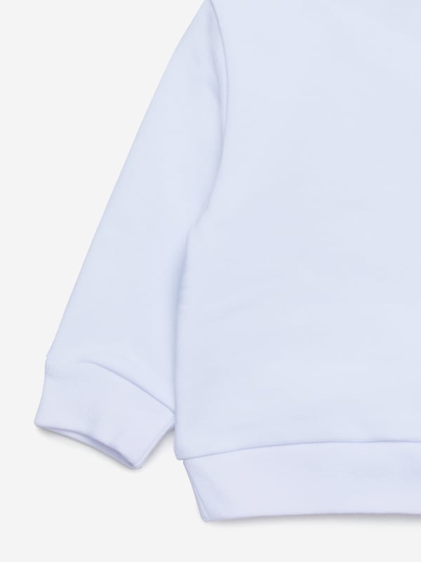 Delight your little one with the Baby Here Comes The Sun Sweatshirt in White by dsquared2 kids. Crafted to uplift their wardrobe with a touch of elegance and comfort for SS2025, it's a pristine choice for any child. Discover its charming attributes Trendy Design Featuring a playful sun motif, ideal for stylish ensembles. Luxurious Comfort Soft fabric ensures all-day ease and frolic. Versatile Style Perfect for both casual outings and special occasions. Elevate your child's fashion flair with this exquisite piece now!