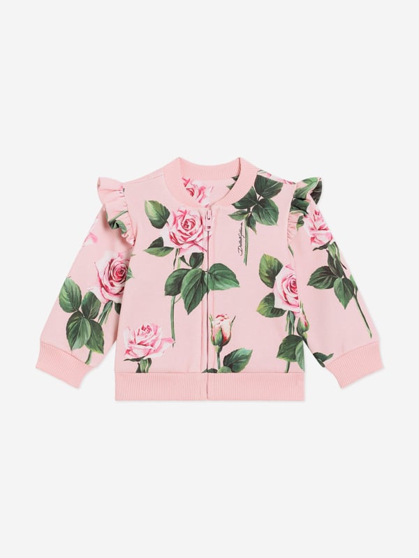 Introducing the exquisite Dolce Gabbana Baby Girls Rose Print Sweatshirt in Pink, a stellar addition for SS2025. Perfectly tailored in Italy, this piece captures high-end fashion for your little one. Features include Italian Craftsmanship Superior quality, durability style. Charming Rose Print Enhances the sweatshirt with playful sophistication. Luxe Comfort Exceptionally soft materials ensure all-day comfort.A radiant ensemble for any young wardrobe ignite fashion passion early!